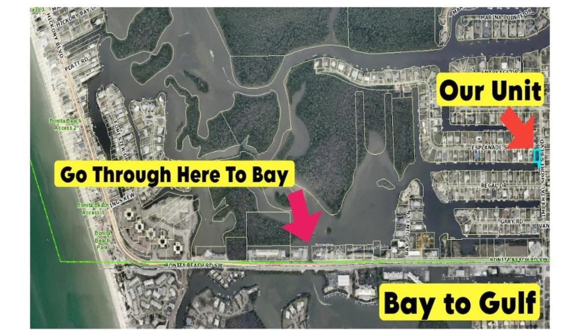 Blue Crab Dock On Gulf Canal Front Close 2 Beach Restaurants Bonita Springs Exterior photo